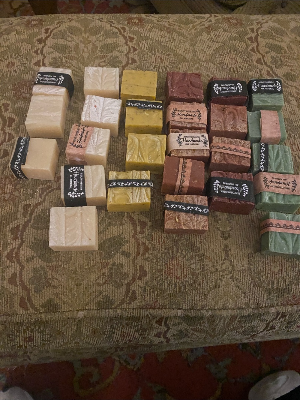 26 handmade soaps left over from wedding/used as favors